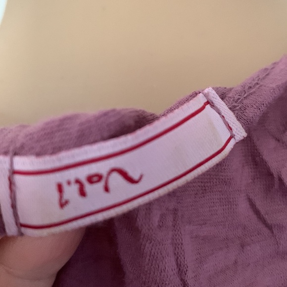 Dusty rose pink Lacey satin bow empire sleeveless tank top S M - Picture 4 of 12